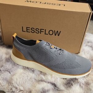 LESSFLOW Gray and Tan Men's Sneakers